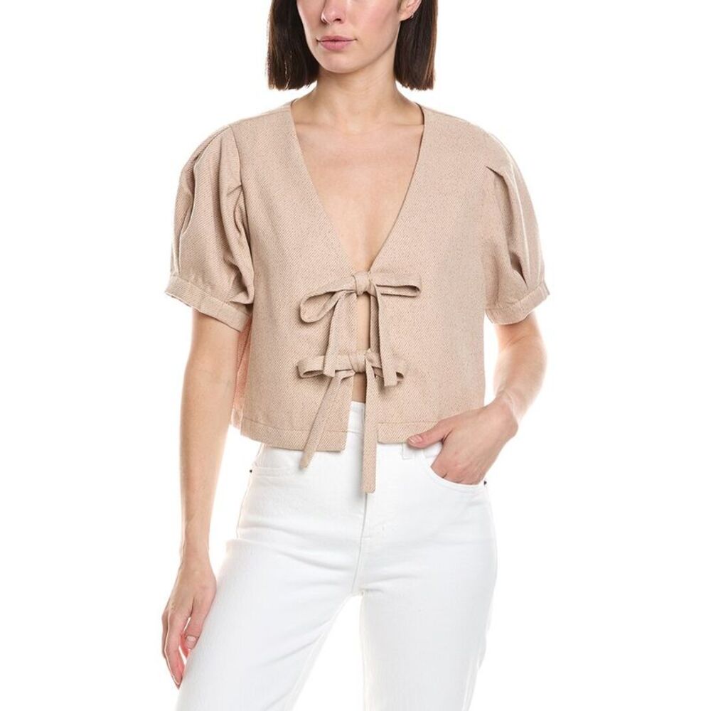 Jacquie The Label Womens Josie Top, Brown